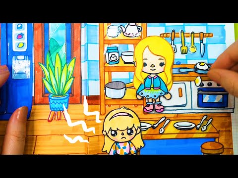 Toca life world Kitchen quiet book - I'm hungry - DIY