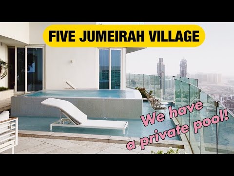 FIVE JUMEIRAH VILLAGE STAYCATION | WE HAVE A PRIVATE POOL IN OUR ROOM [ENG SUB]