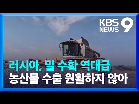러시아, 밀 수확 역대급 생산…농산물 수출 원활하지 않아 / KBS  2022.08.27.