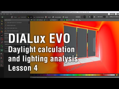DIALux EVO basics. Lesson 4. How to make daylight calculation, daylight analisys and windows?